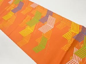 抽象若松模様織出し全通袋帯